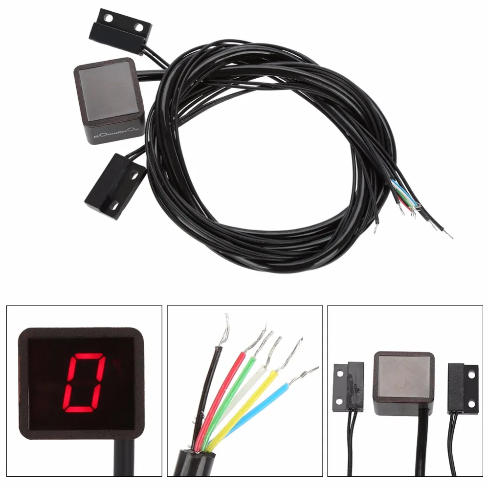 

Universal LED Digital Gear Indicator Motorcycle Display Shift Lever Sensor Speedometer Gear Indicator Motorbike Accessories Red