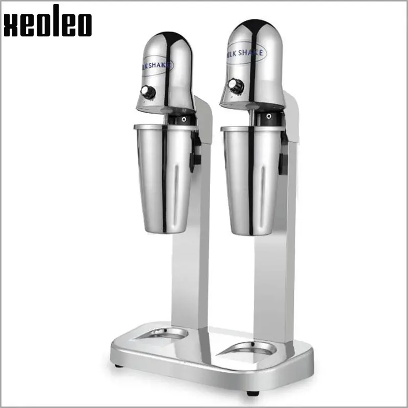 XEOLEO Milk shake machine Double cups Milkshaker Stainless steel Shaking machine 220V/110V Milk Mixer Milk Bubble tea machine