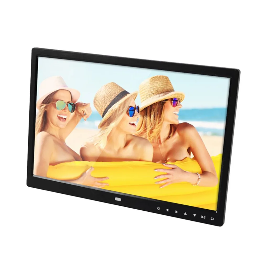 

Digital Photo Frame Electronic Album 15 Inches Front Touch Buttons Multi-language LED Screen Pictures Music Video Perfect Gift