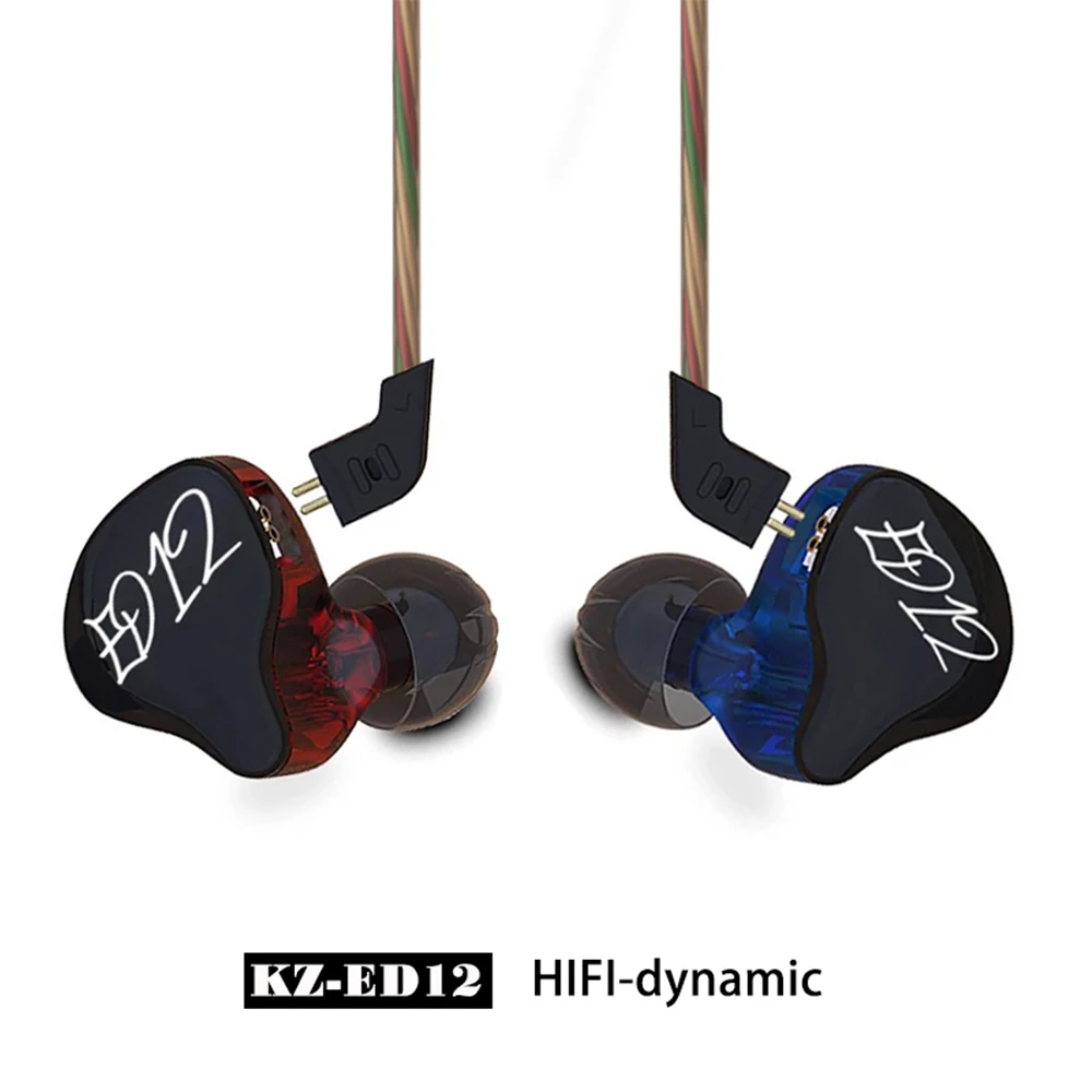 KZ ED12 Monitor Headphone Style Earphone Detachable Cable In Ear Audio
