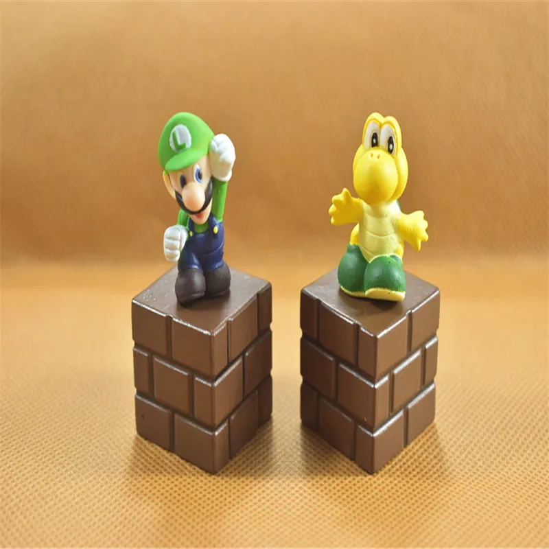 FUNKO поп Super Mario 5 шт./компл. брат Йоши Луиджи ПВХ фигурку может собирать модели