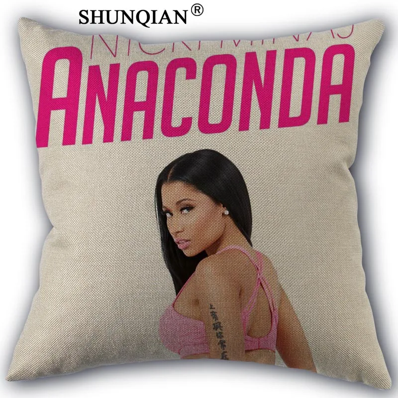 Pillowcase Nicki minaj наволочка льняное белье квадратная Наволочка на молнии уникальный дизайн настроить вашу картинку 45x45 см с одной стороны - Цвет: Pillowcase