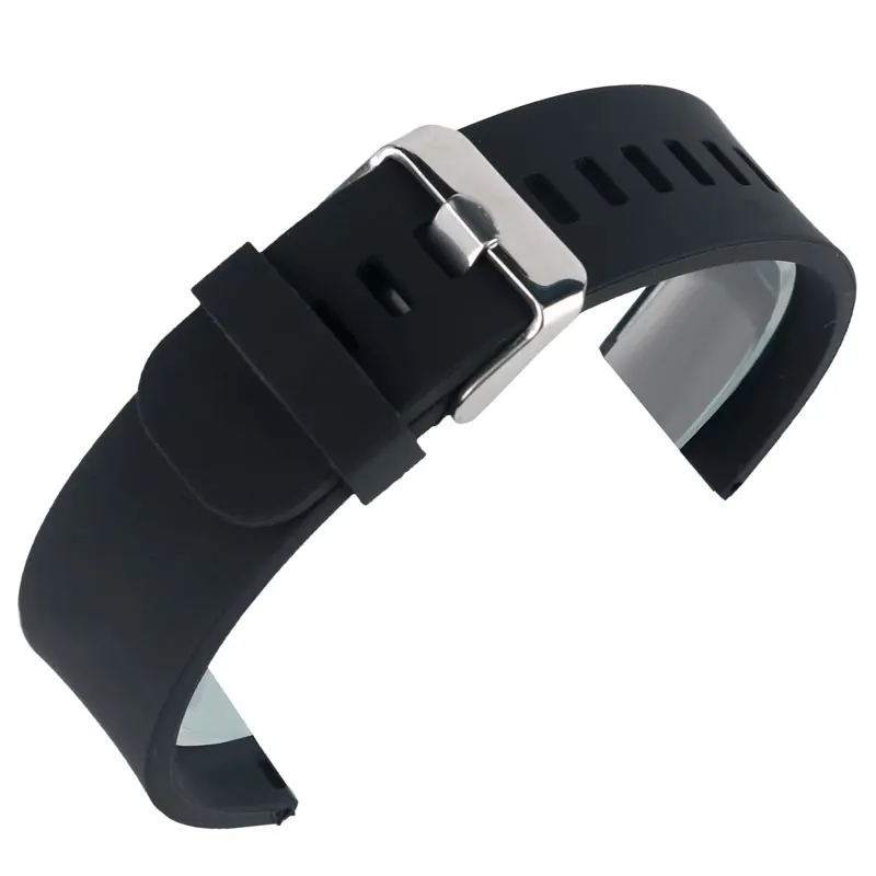 

Sport Diving Silicone Rubber Watch Band Waterproof 18/20/22mm Pin Buckle Black Strap Replacement Bracelet Unisex Men Women