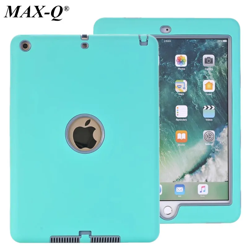 

MAX-Q Case For Apple New iPad 2017 9.7 Release Cover Kids Baby Safe Armor Shockproof Heavy Duty Hybrid Silicone Hard PC Cases