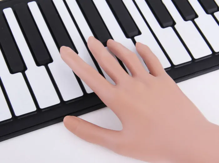 Черный+ белый гибкий PA61 USB MIDI ролл-Ап Набор для фортепиано с 66 клавишами-100-240 V электронное рулонное пианино для детей