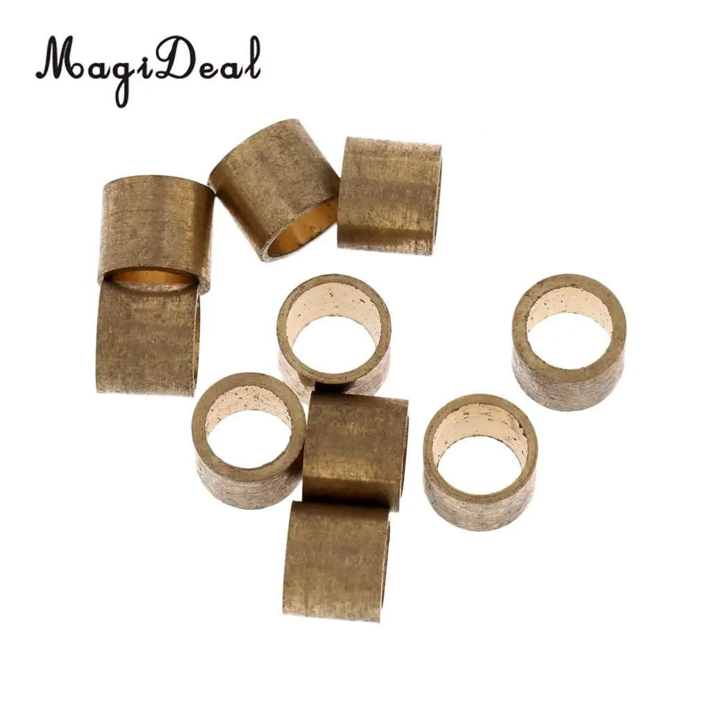 MagiDeal Strong Durable 10Pcs Brass Snooker Pool Cue Ferrules Cue Tip