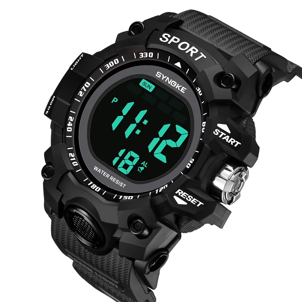 SYNOKE Multi Funktion Militär Sport Uhr Walking Distance Calorie Handgelenk Männer LED Digital Doub
