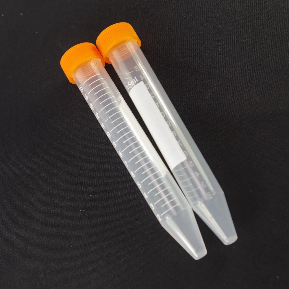 Plastic test tubes centrifuge tubes 15ml V bottom lot2in Centrifuge