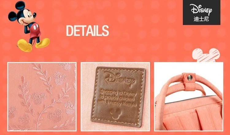Disney Mommy сумка для подгузников для беременных USB Водонепроницаемая сумка для подгузников дорожный рюкзак большой емкости сумка для ухода за ребенком mochila maternidade
