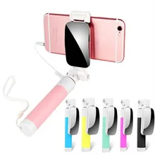 HAOBA Mini Selfie Stick For iphone 6 6S 5S Samsung Huawei IOS Android Phone Wired Portable Mirror Monopod Camera Self Sticks