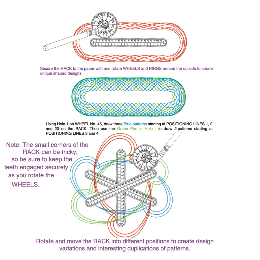Спирограф игрушки для рисования набор Блокировка шестерни и колеса чертежные аксессуары креативные Развивающие игрушки для детей