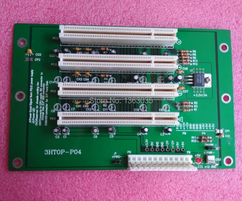 

3HTOP-P04 industrial backplane system board 4 PCI tested working