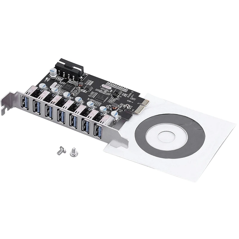 

Pci-E Usb 3.0 Expansion Card 7 Port Super Speed Usb 3.0 To 15Pin Sata Power Connector Pci Express Card Adapter