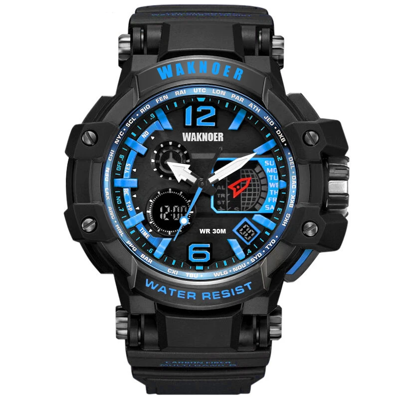 

WAKNOER Top Brand Watches Men Waterproof Digital Multifunction Watch Fashion Military Sports Men's Watch saat relojes horloges