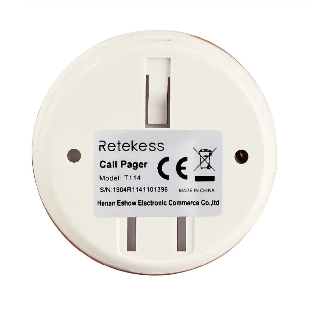 Retekess 10pcs T114 Call Button Restaurant Waiter Calling System Wireless Transmitter Bell Pager 433MHz For Hospital Cafe Bar