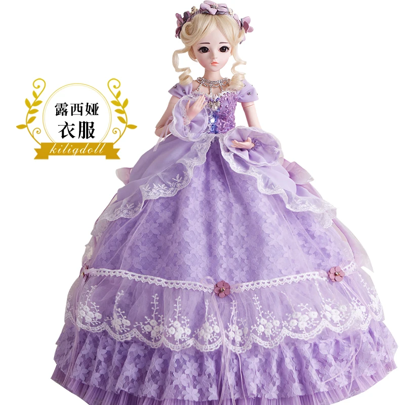 Бесплатная доставка 60 см BJD кукла игрушки высокое качество китайская Кукла 18