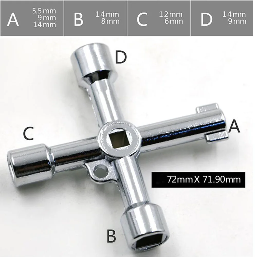 Многофункциональный инструмент крест Электрический шкаф управления внутри треугольный ключ Лифт счетчик воды клапан квадратное отверстие ключ
