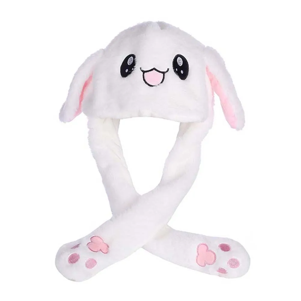 

Rabbit Pinching Ear Hat Vocal Flashing Hat Plush Airbag Ear Pop-up Cute Dance Toy EDF88