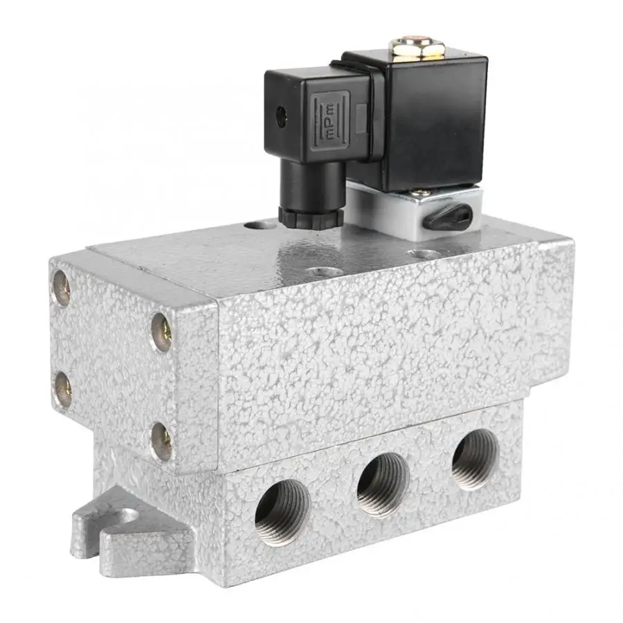 

Electric Valve Two Position Five Way Pneumatic Solenoid PT 1/2 DN15 Directional Valve Electric Magnetic Valve Manual Flush