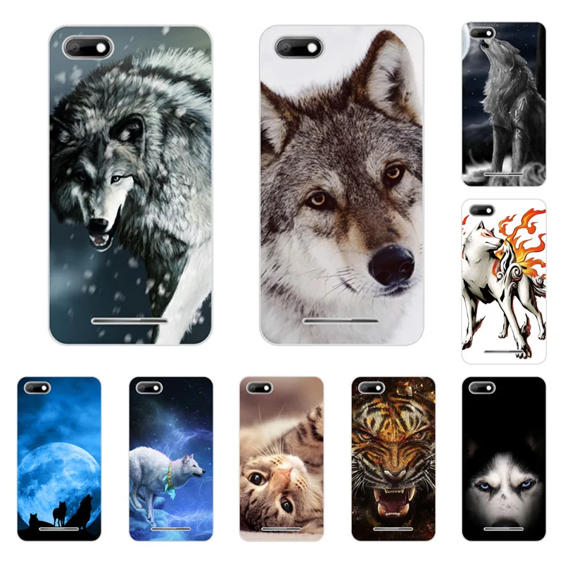 for BQ strike 5020 Case Silicon Wolf beast Painting Soft TPU Back Cover BQS Protect Phone cases |