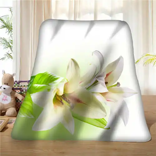 На заказ Morning glory(1) одеяло мягкий флис DIY ваша фотография украшение спальня диван мульти размер#929-02-003-83 - Цвет: Blanket