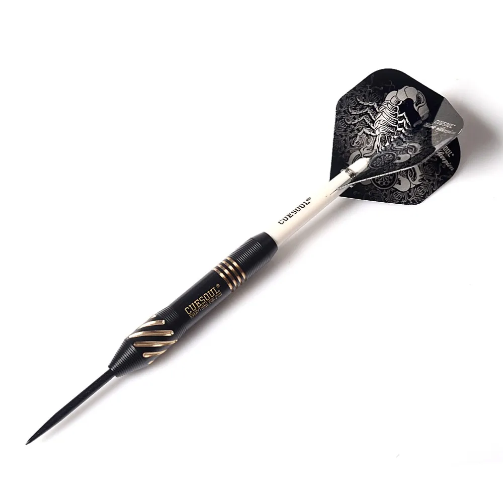 CUESOUL Schwarz Skorpion Deluxe Stahl Tip Darts Set mit 20g Dart Barrel