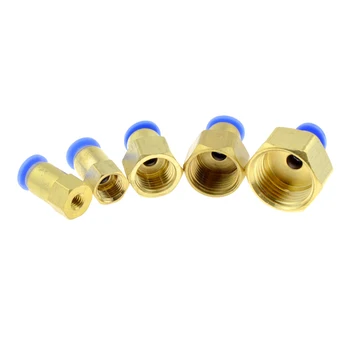 

Air Pneumatic 6mm OD Hose Tube Push Into 1/4"PT 1/8" 3/8" 1/2"BSPT M5 Female thread Gas Quick Brass Joint Connector Fitting