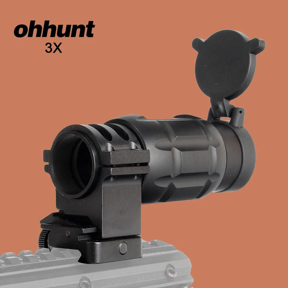 ohhunt 3X Magnifier Scope Hunting Riflescope with 20mm Picatinny Rail