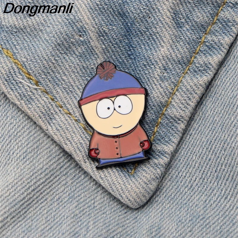 

DMLSKY South Park Stan Marsh Cute Brooch Metal Badge Icon on The Backpack Pin Brooches for Clothing Jewelry Gift M2659