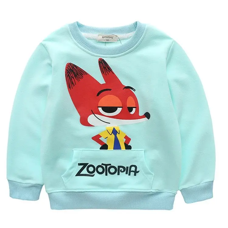 

The new head of children roundneck Cotton Terry cartoon . long sleeved T-shirt tops