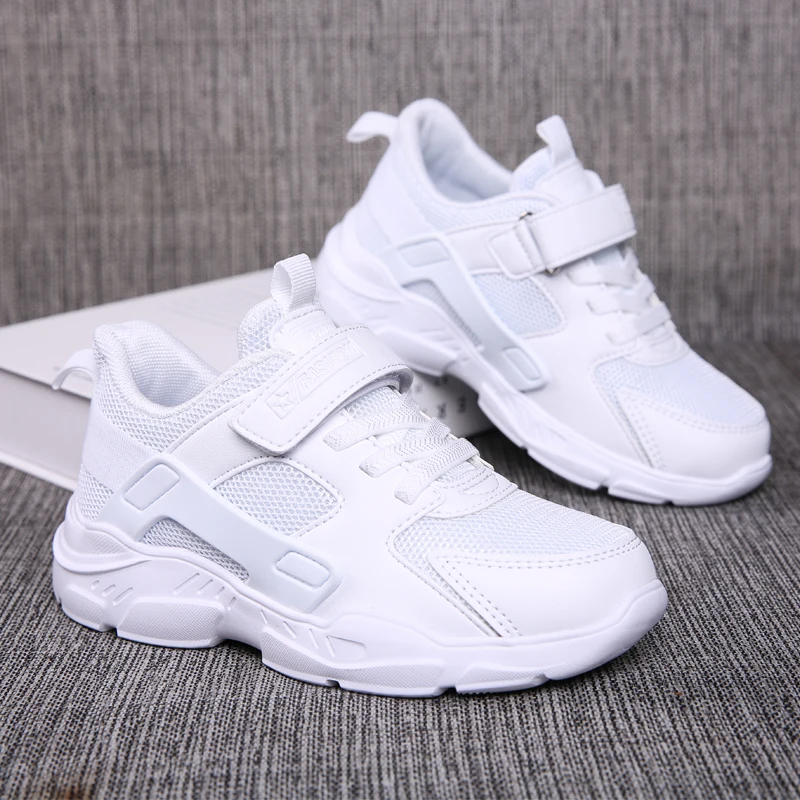 Comprar ULKNN niños deportes otoño 6 niños 12 zapatos deportivos 15 años 10 niños 9 zapatillas blancas negras azules para los estudiantes