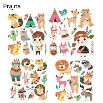 

Prajna Cartoon Stickers Cute Animal Patches For Clothes Thermal Transfer Stickers Small Size Patch For Kids Fashion Stickers E