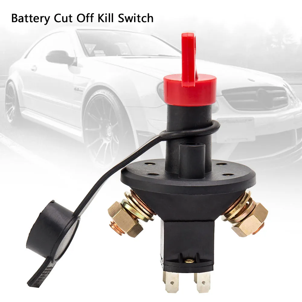

Universal 12/24V 4 Terminals Battery Isolator Master Power Isolator Cut Out/Off Kill Switch FIA Type Kit Car Race Rally
