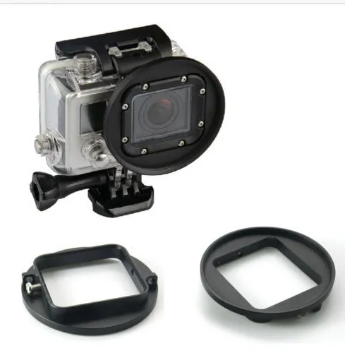 Переходное кольцо 58 мм UV фильтра объектива переходное кольцо для GoPro Hero 3+ HD Камера-черный металл