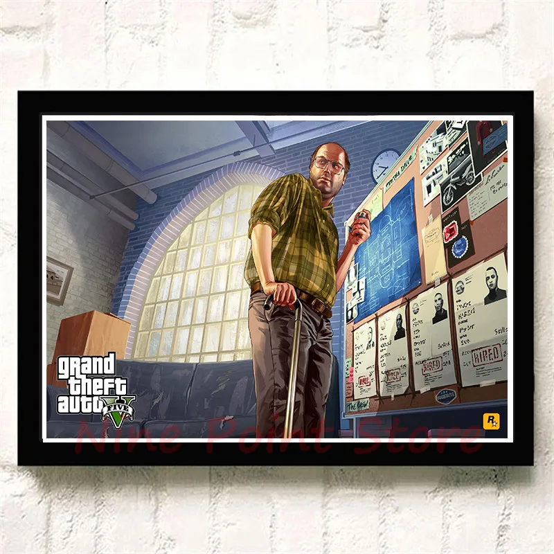 GTA Grand Theft Auto San Andreas бумага с покрытием Плакат Бар Кафе гостиная столовая стены бескаркасные - Цвет: Розовый