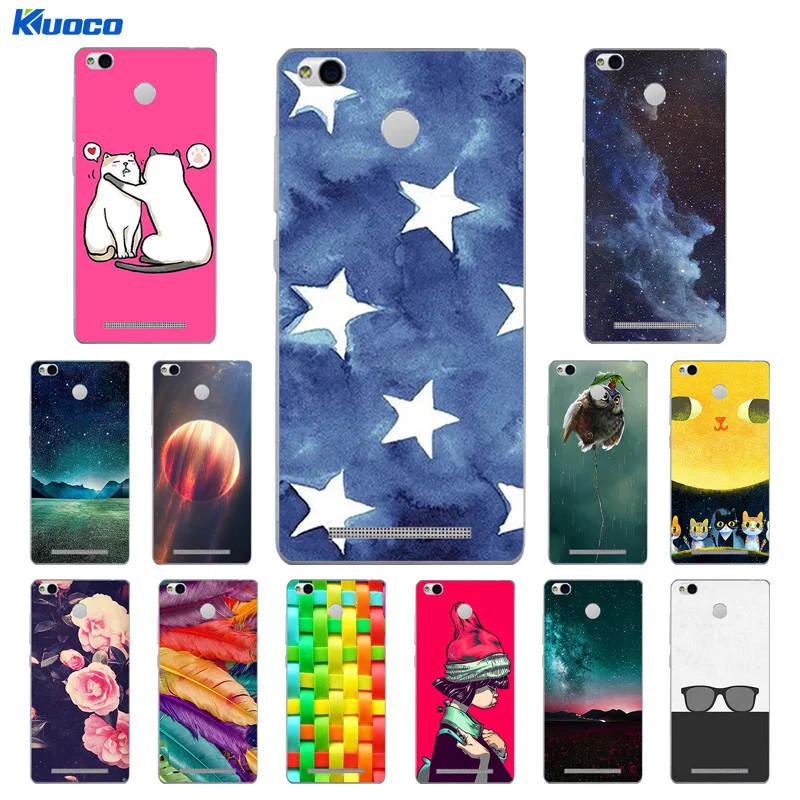 

for Coque Xiaomi Redmi 3S Case Cover 5.0 Girl Cat Printing TPU Silicone Case for Xiaomi Redmi 3 Pro Hongmi 3S 3 S Pro