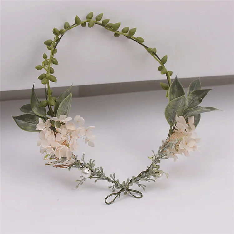

Bridal handmade garland headwear style dry flower hair ornament wedding hair jewelry for brides