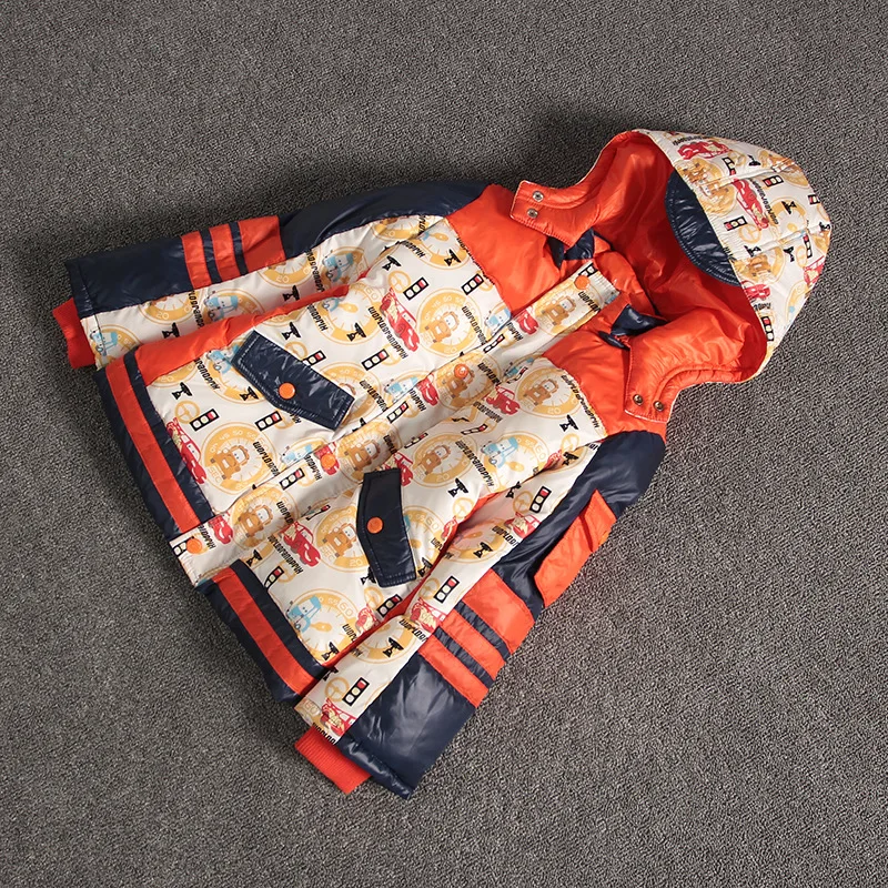 

Boys Winter Jackets Down Coats Thick Warm Hooded Long Coat Kids Boys Clothes 3T -7T Year Boys Parka white duck down Down jacket