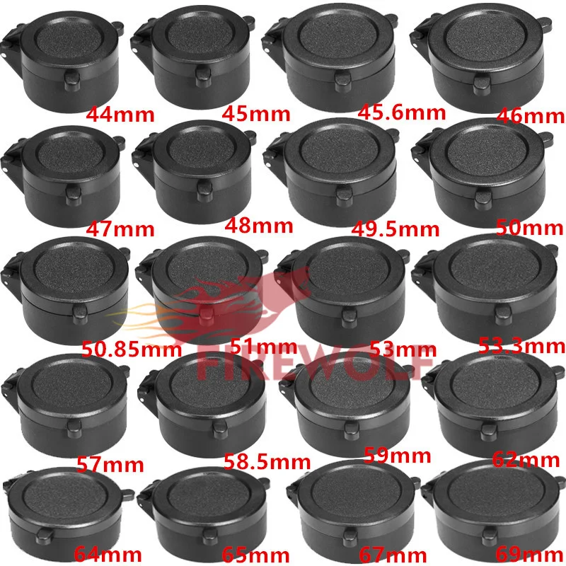 Fire Wolf 44-69 мм винтовка прицел объектив флип быстрая защита крышка объективная линза Крышка для калибра матовая крышка телескоп Охота