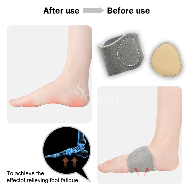 Ортопедические повязки Soumit Arch Support силиконовый Гель для массажа плоскостопия