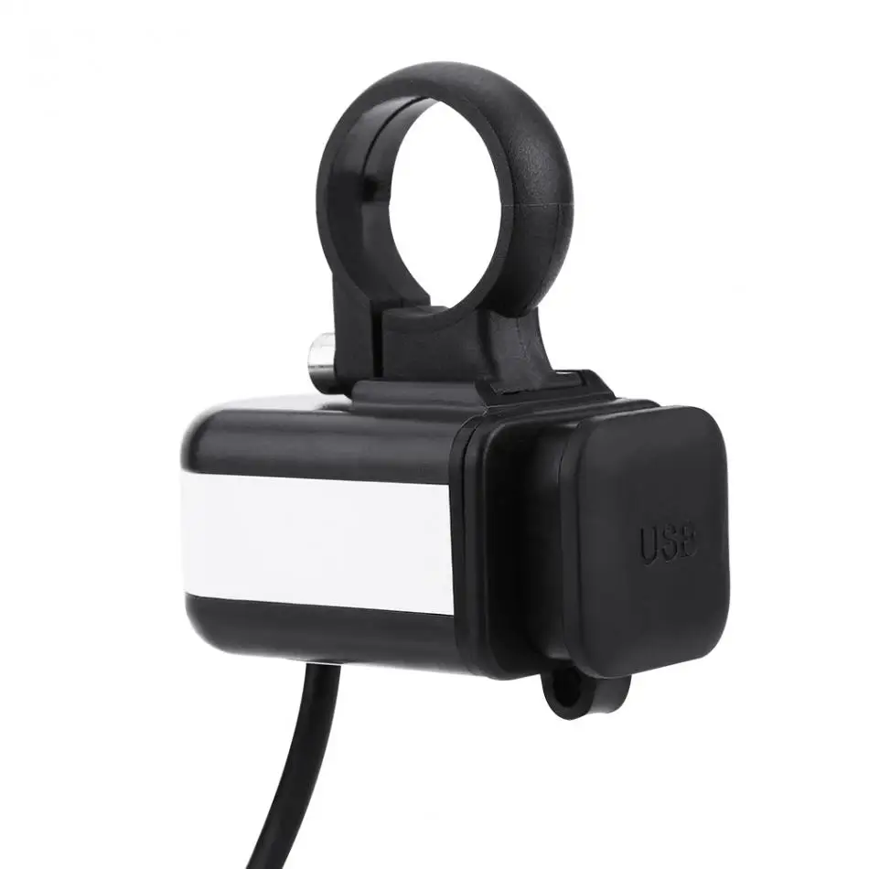 Зарядное устройство для мотоцикла USB gps телефон зарядное устройство гнездо адаптера питания водонепроницаемый 1A для 22 мм разъем для руля зарядное устройство адаптер питания
