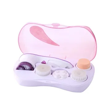 

5 in 1 Electric Facial Cleanser 2 Speed Rotary Face Cleaning Brush Blackhead Cleaner Machine Battery Operated