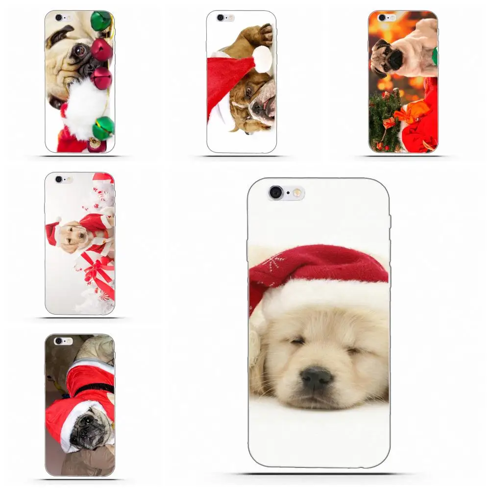 Wexoeq ТПУ чехол Мопс одет как Санта Рождество для Huawei G8 Honor 5C 5X 6 6X 7 8 9 Y5II Mate P7 P8 P9 P10 P20