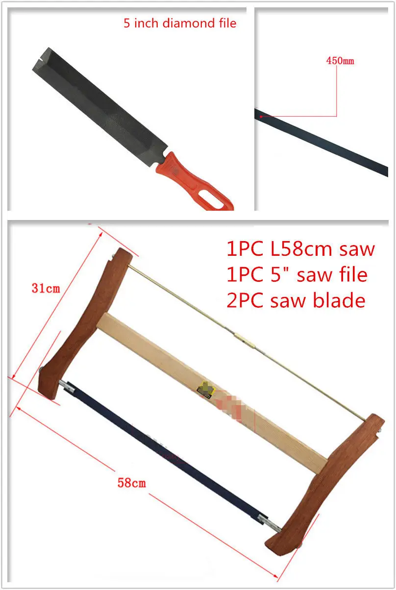 L58 пила+ " напильник+ 2 шт. пилы Набор инструментов ручные пилы по дереву для лучковой пилы W197
