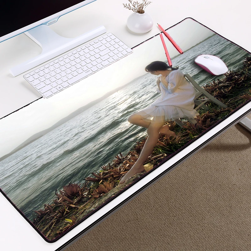  Congsipad The Large Big Size Table Mats Mousepad Personality Style Ocean Scenery Beach Mice Pad Gam