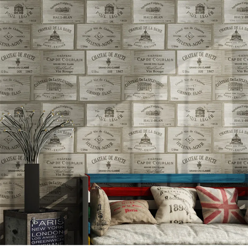 

Wallpapers Youman 3D Retro Imitation Wood Planks Hotel Wallpaper American European for Bedroom Living Room Background Decor