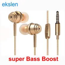 Ekslen Impression 1,0 супер бас мега бас X-НЧ, проводная гарнитура наушники с микрофоном fro Android iOS