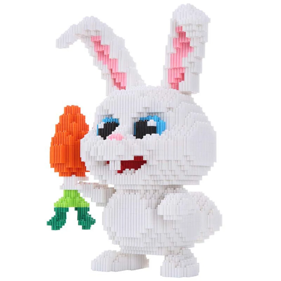 

The Secret Life of Pets Large Size 3D Assemble Building Blocks Toys Educational Animal Rabbit Boss Model Compatible Legod Gifts