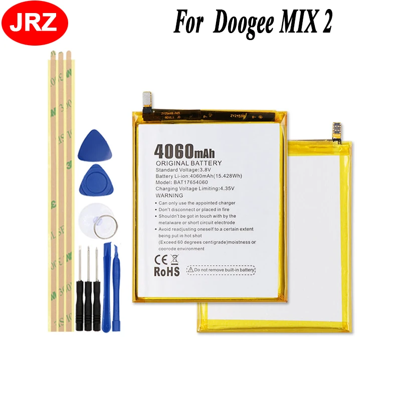 

JRZ For Doogee MIX 2 Phone Battery 4060mAh Hight Capacity 3.8V Top Quality Replacement Batteries with tools