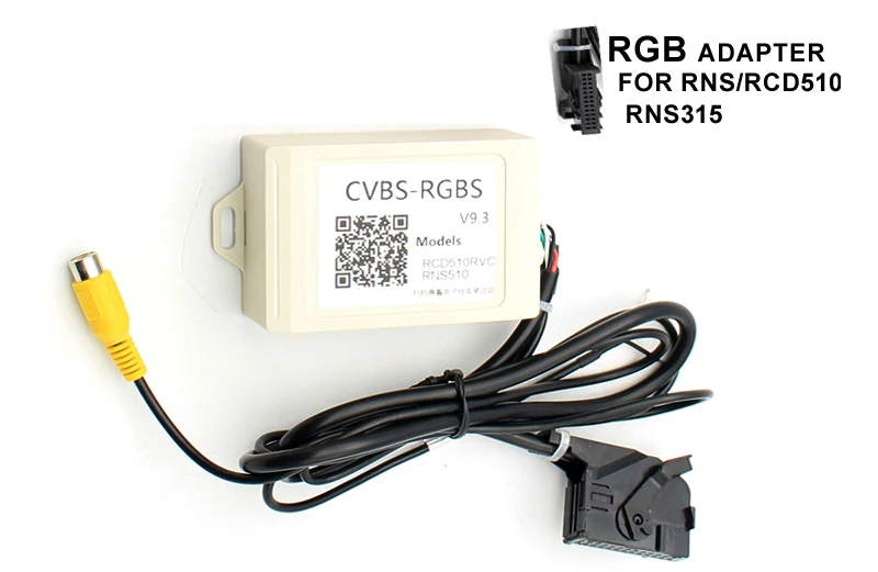 

RNS315 RNS510 RCD510 RGB Adapter to CVBS Signal Converter Adapter For VW Passat CC Golf MK6 Jetta Flip RearView Logo Camera V9.3